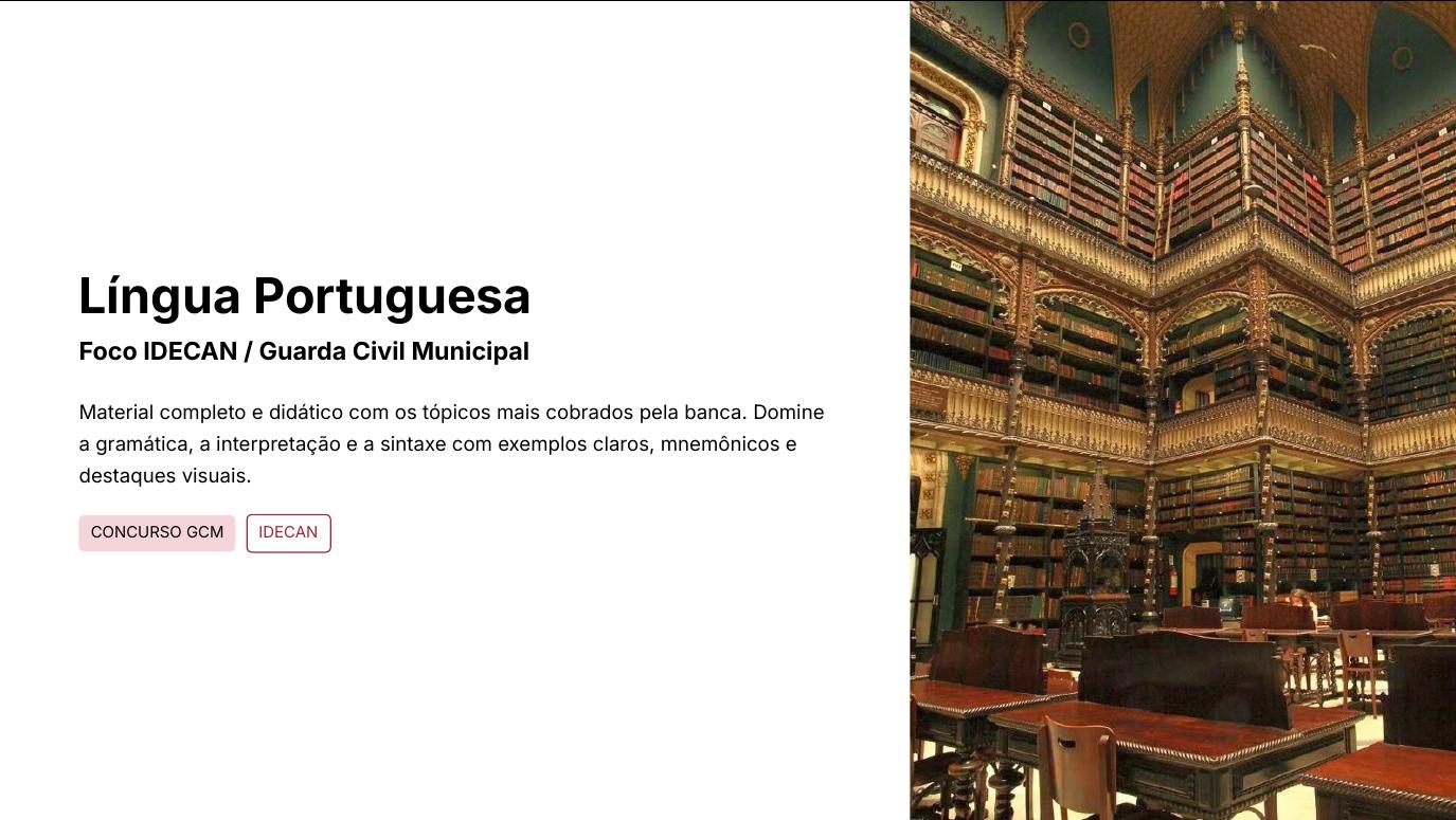 Amostra real da apostila de Língua Portuguesa